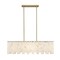 Z-Lite Viviana Linear Chandelier, 5-Light, 11.5 In.W x 40.75 In.L x 11.5 In.H, Rubbed Brass/Alabaster 345-40L-RB - alternate 6
